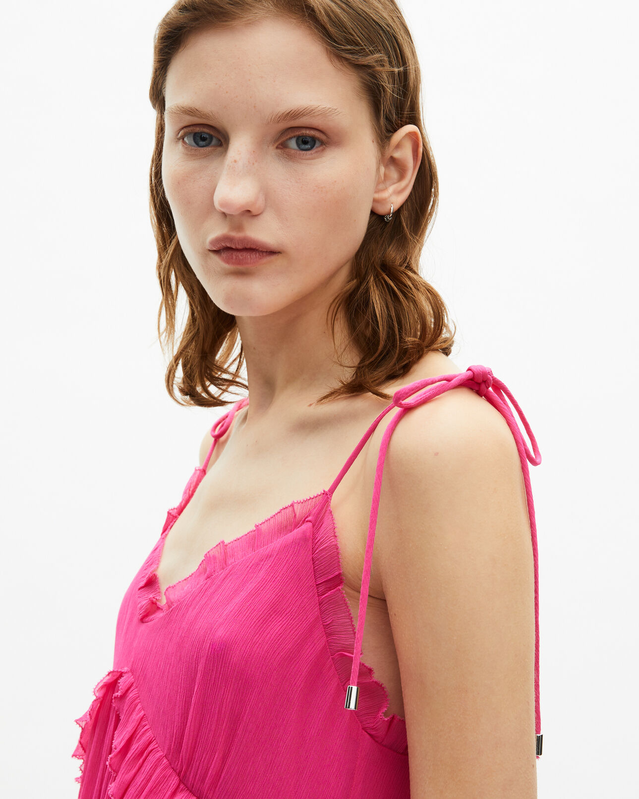 The Kooples FEMME FUSHIA robe courte fuchsia
