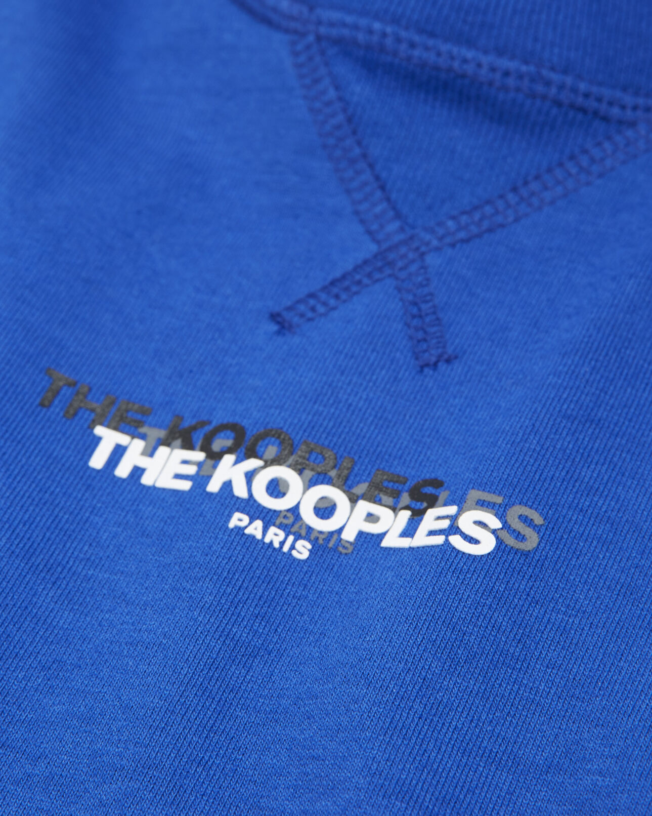 The Kooples WOMEN BLUE vibrant blue cotton t-shirt logo
