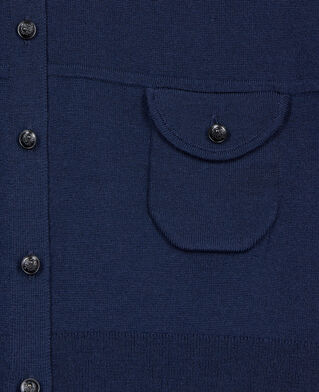 The Kooples DAMEN NAVY marineblauer cardigan aus wolle