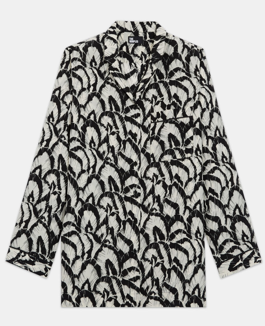 chemise en soie imprimée