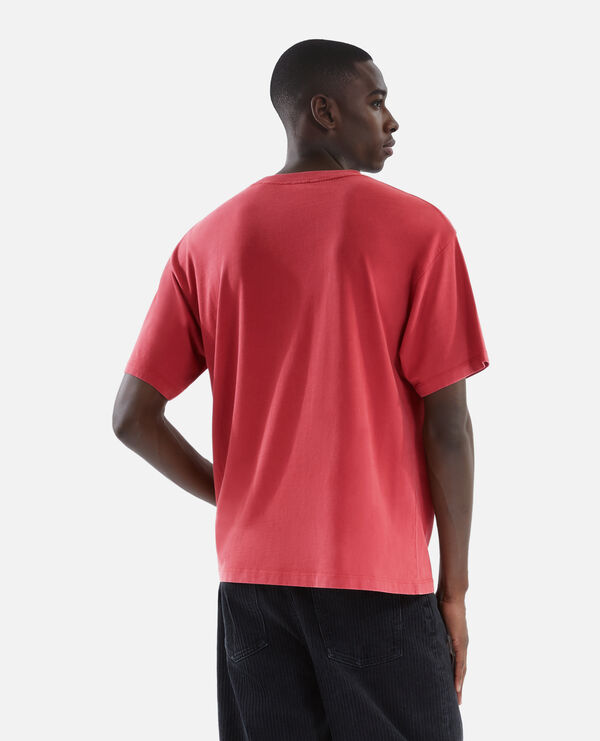 The Kooples HOMME RED / BURGUNDY t-shirt avec sérigraphie rouge