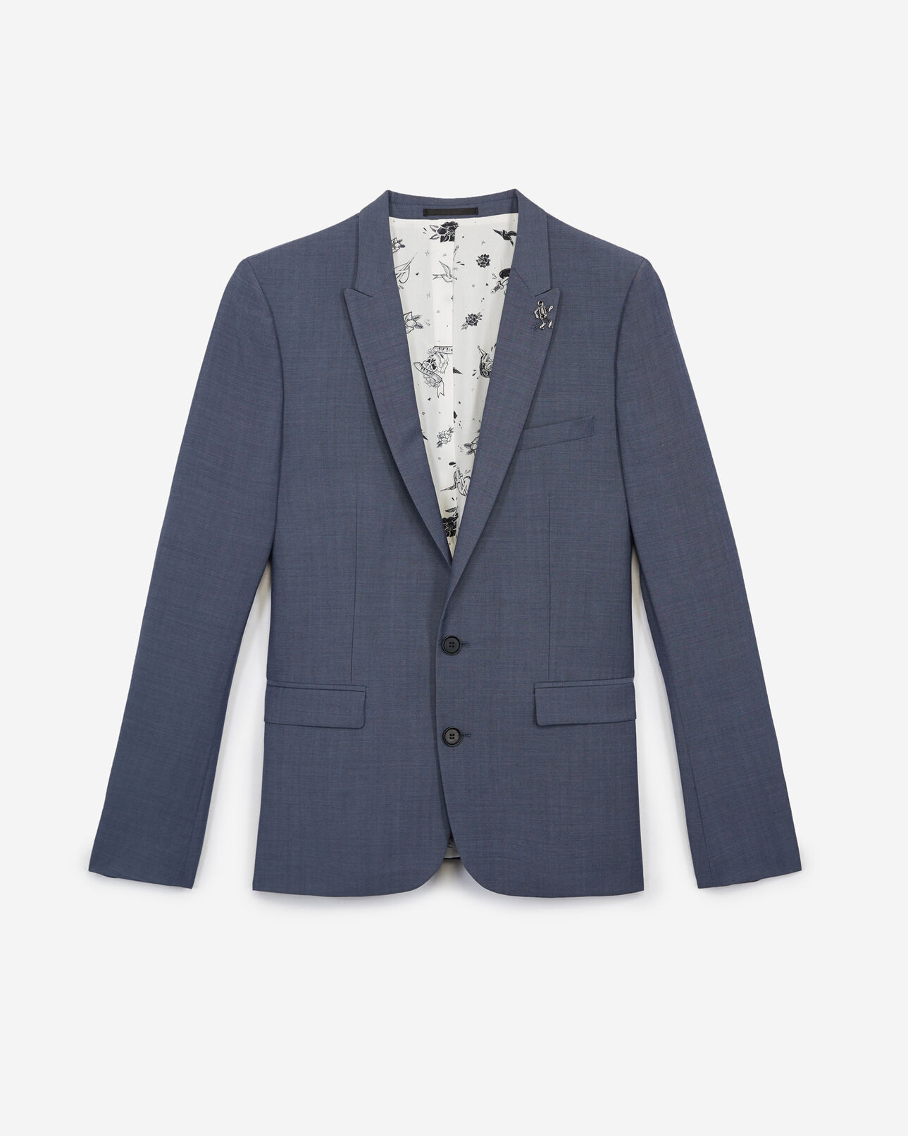 The Kooples MEN BLUE GREY grey-blue suit jacket