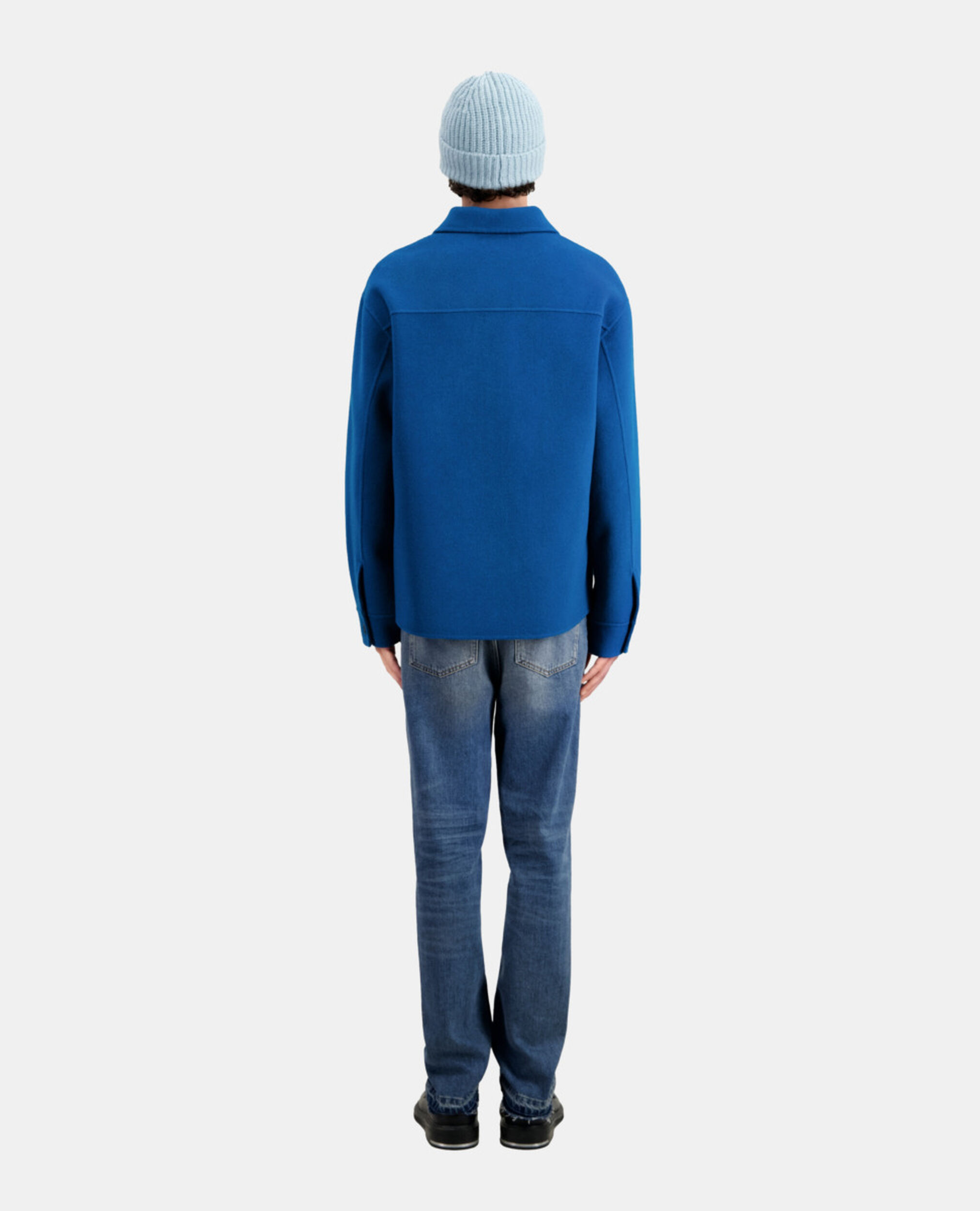 Blaue Hemdjacke aus Wolle, MEDIUM BLUE, hi-res image number null