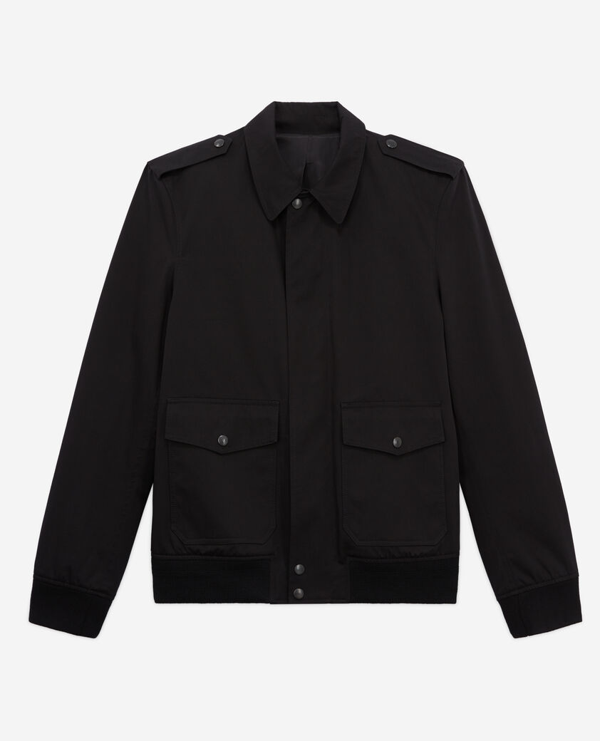 The Kooples HOMME BLACK blouson noir en coton