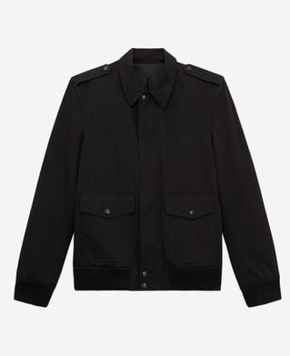 The Kooples HOMME BLACK blouson noir en coton