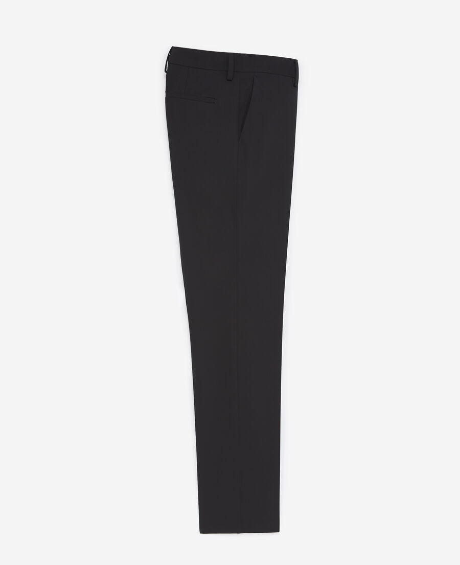 technical fitted black suit pants