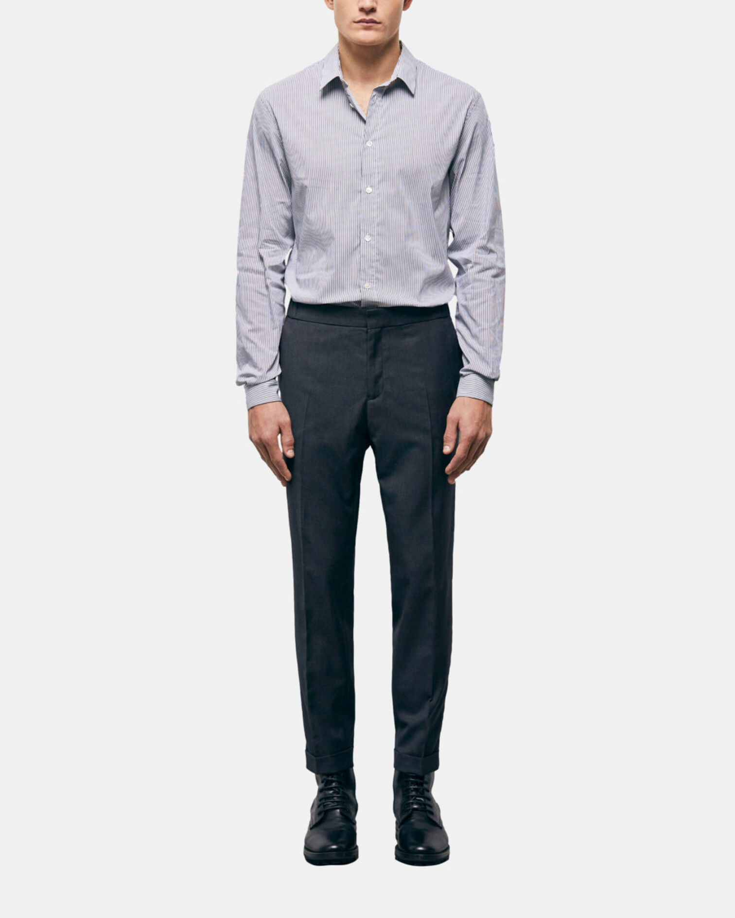 Gray wool pants, GREY, hi-res image number null