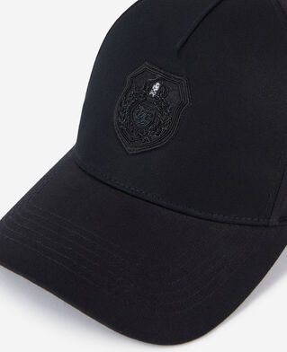 The Kooples MIXED BLACK black cap with blazon patch
