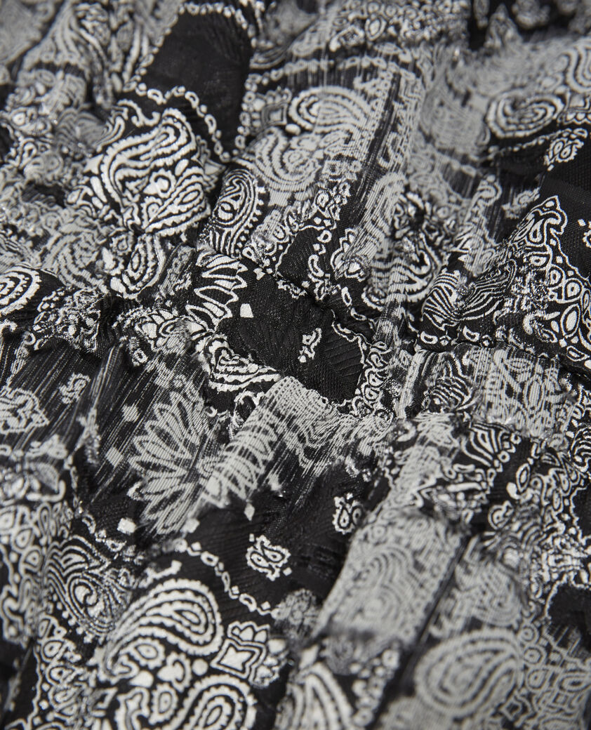 The Kooples FEMME BLACK robe courte droite imprimé bandana