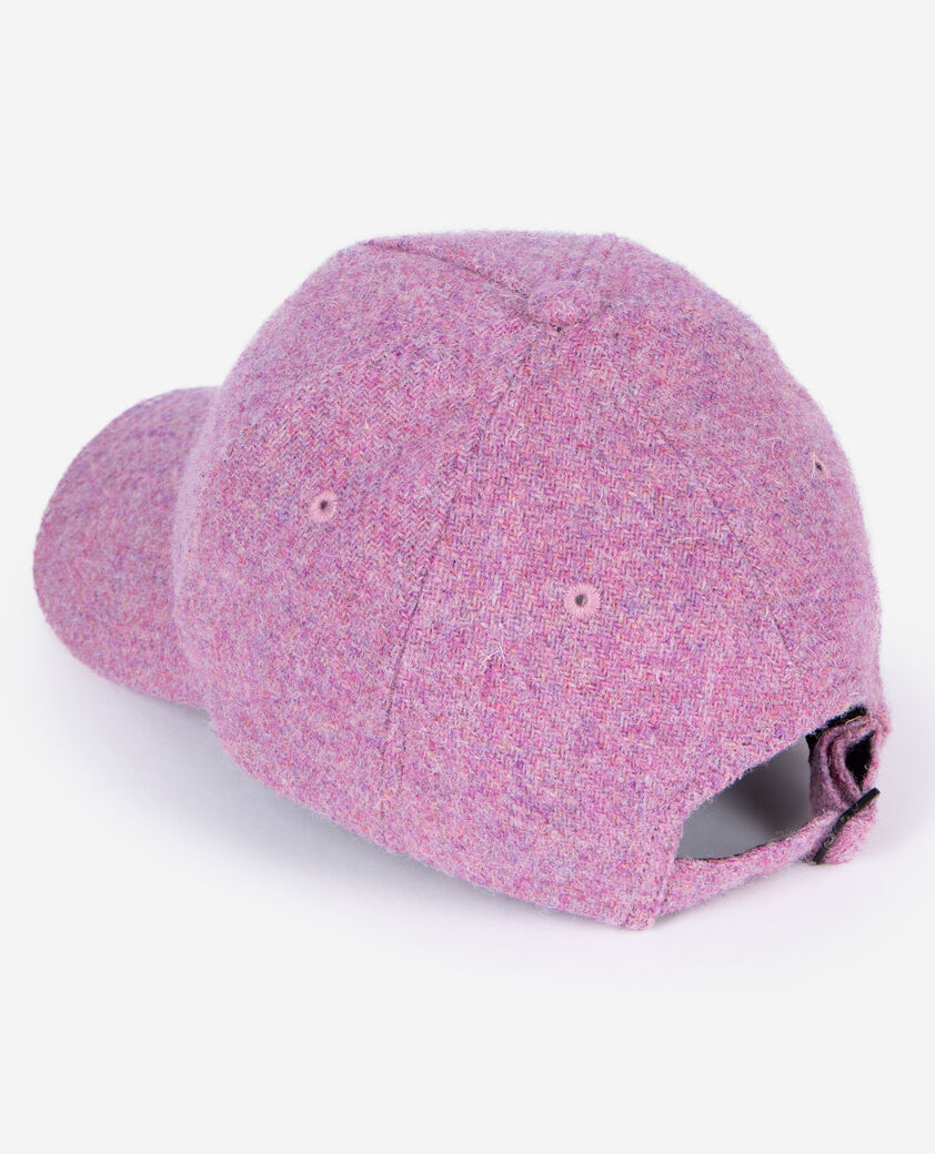 The Kooples MIXED PINK pink wool cap the kooples x harris tweed