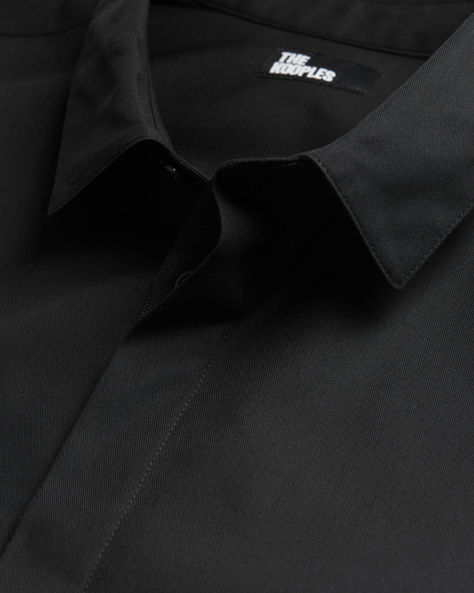 Chemise col classique noire, BLACK, hi-res image number null