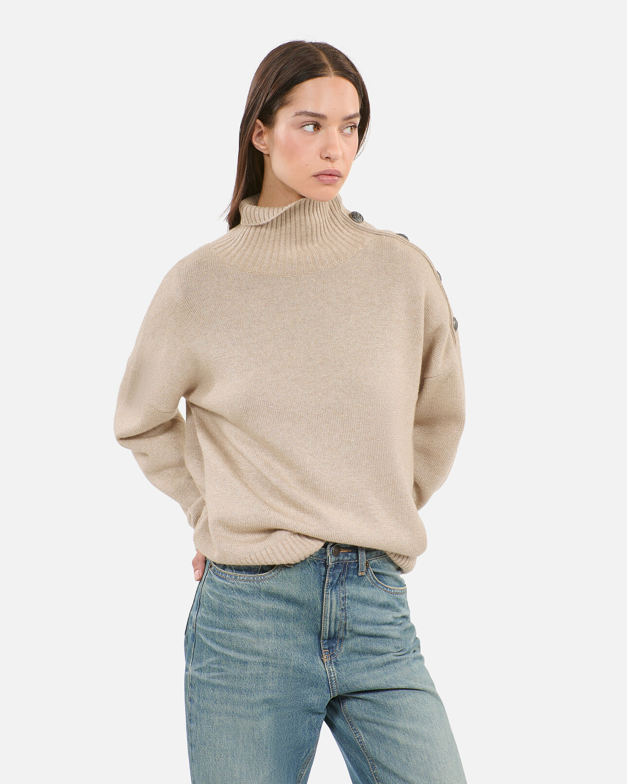The Kooples WOMEN CAMEL camel wool and cashmere sweater