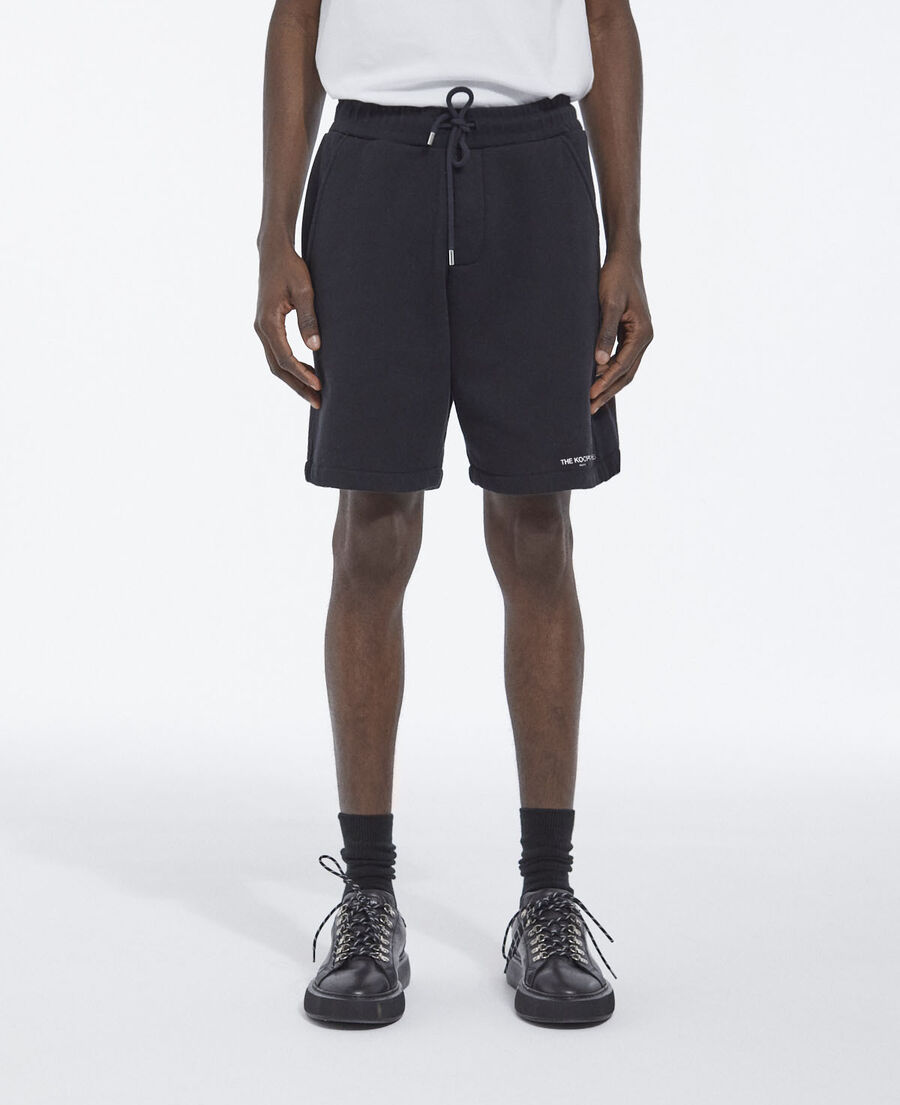 fleece shorts with small logo