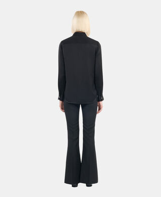 The Kooples FEMME BLACK chemise en soie noire