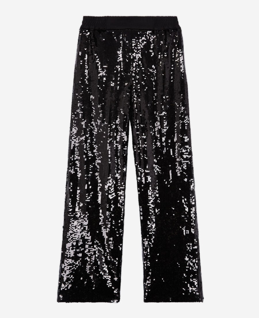 The Kooples FEMME BLACK pantalon à sequins noir