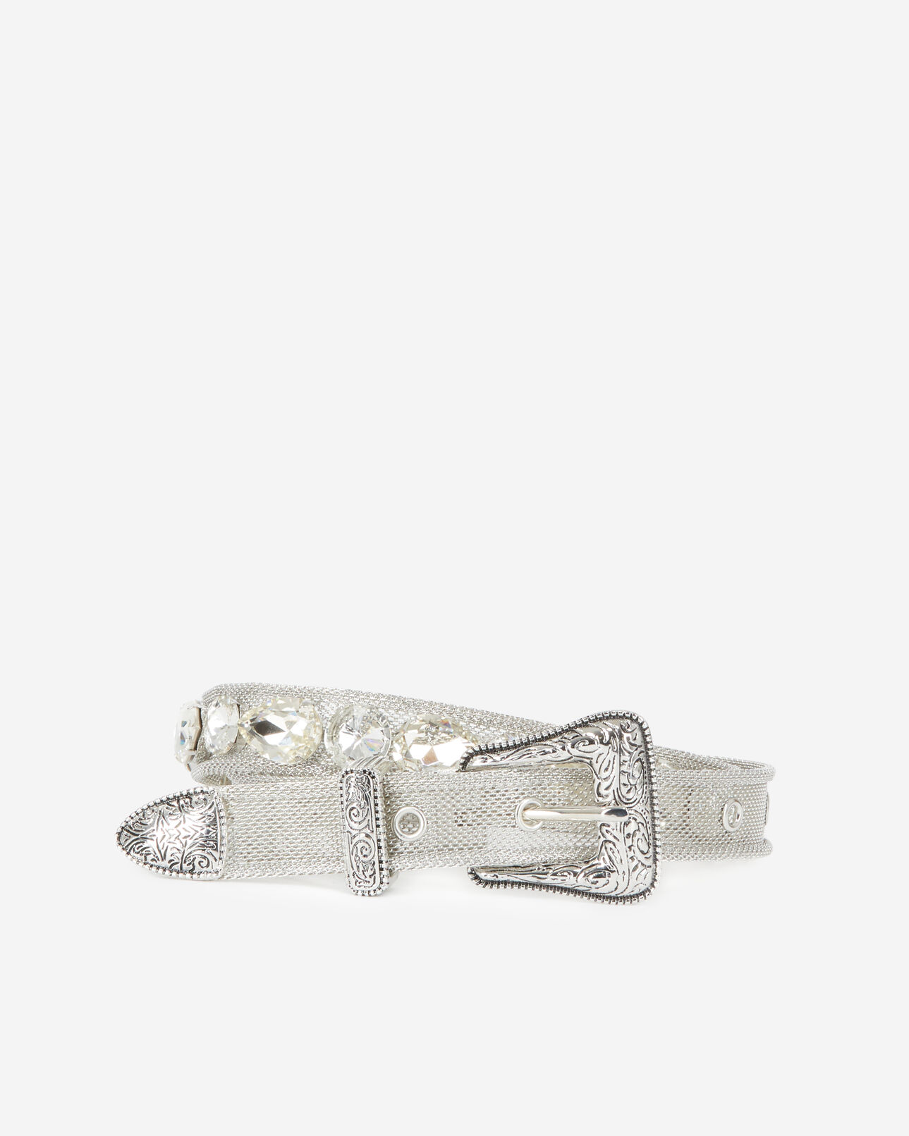 The Kooples FEMME WHITE / SILVER ceinture avec bijoux et boucle western