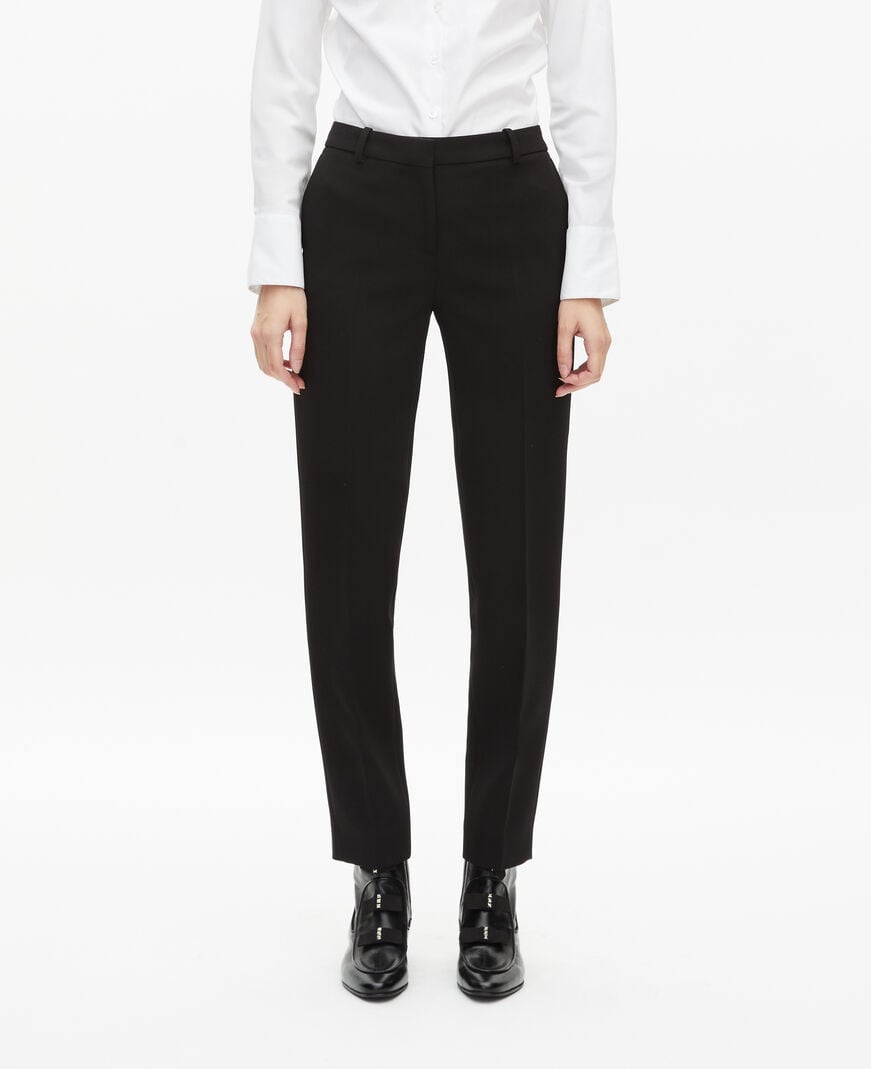 The Kooples MUJER BLACK pantalón de traje de crepé negro