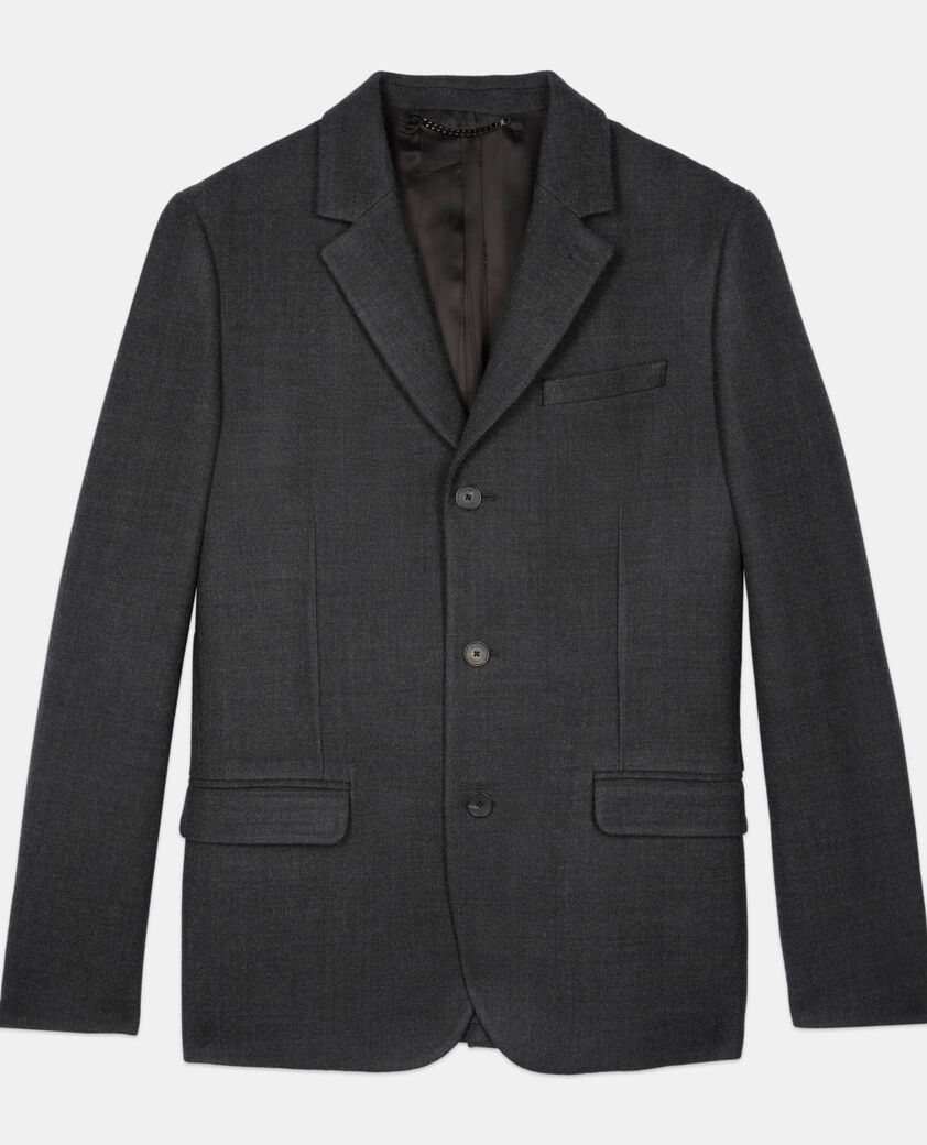 The Kooples HERREN BLACK GREY graue anzugjacke aus wollmischung