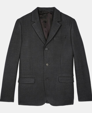 The Kooples HOMME BLACK GREY veste de costume en laine mélangée grise