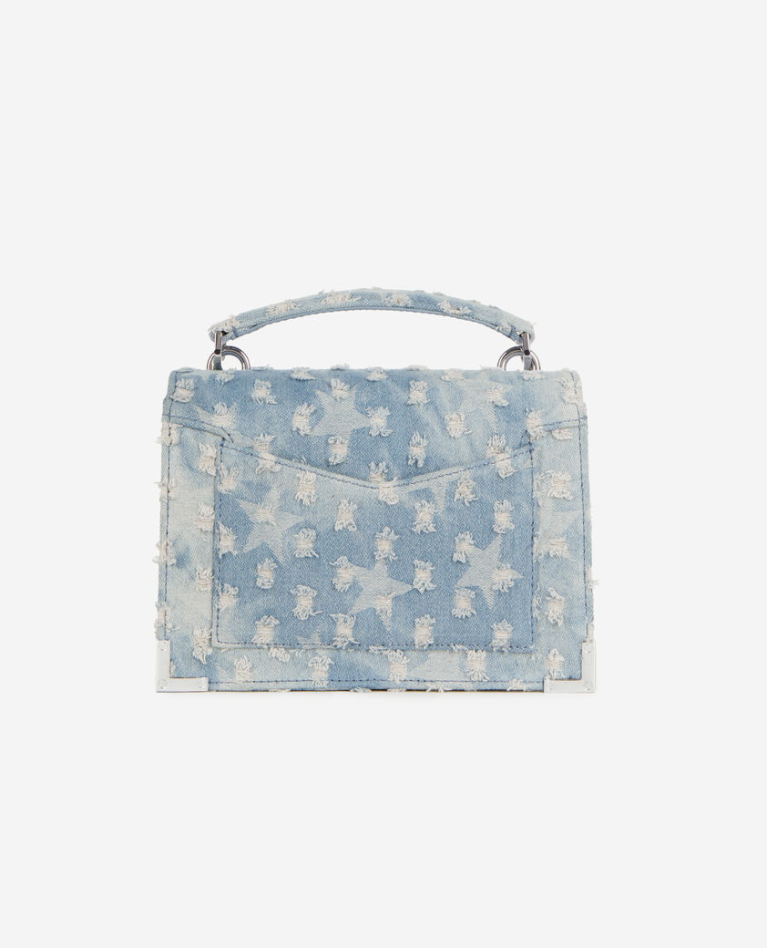 The Kooples FEMME BLUE DENIM sac emily small en denim bleu avec étoiles