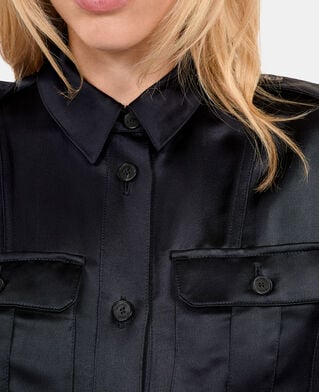 The Kooples DAMEN NAVY kurzes, marineblaues kleid im safari-stil