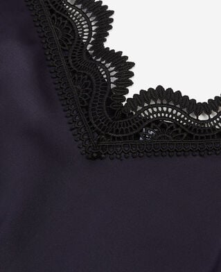 The Kooples DAMEN NAVY marineblaues, langes babydollkleid