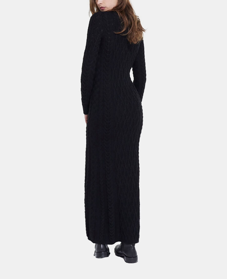 robe longue en laine noire