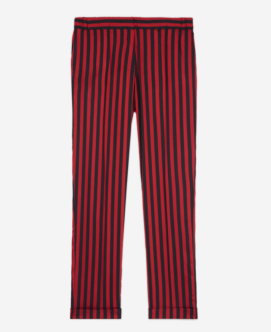 The Kooples MUJER ROUGE NOIR pantalón rayas