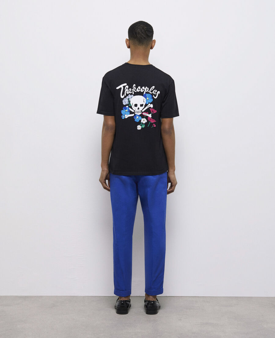 t-shirt homme noir avec broderies