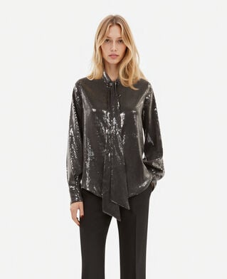 The Kooples WOMEN GREY grey sequined shirt