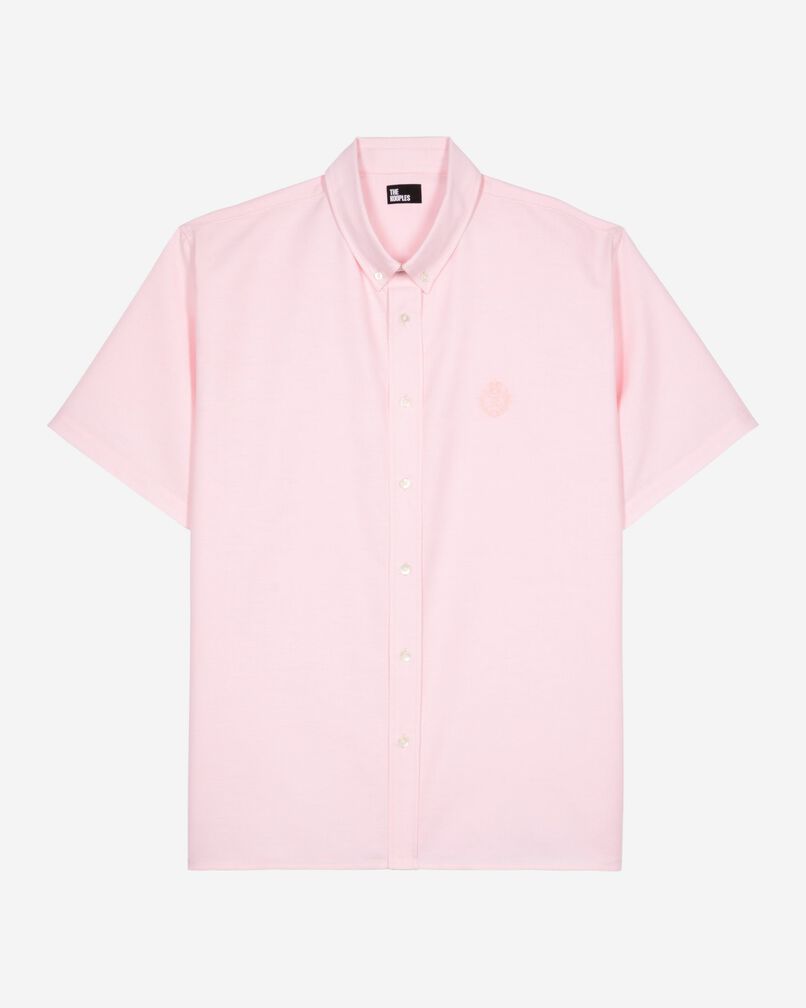The Kooples HOMME PALE PINK chemise manches courtes rose