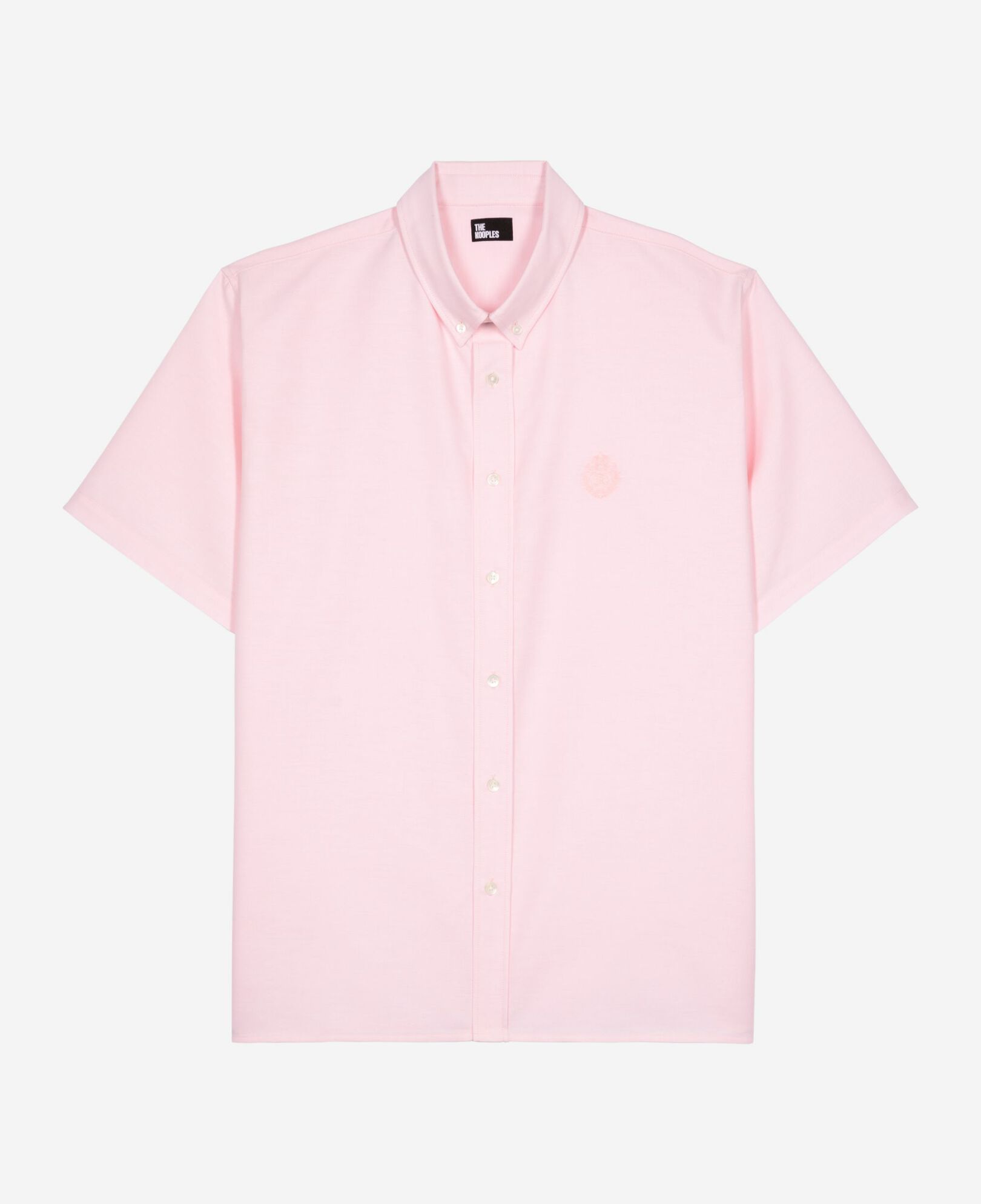 The Kooples MEN PALE PINK short-sleeved pink shirt