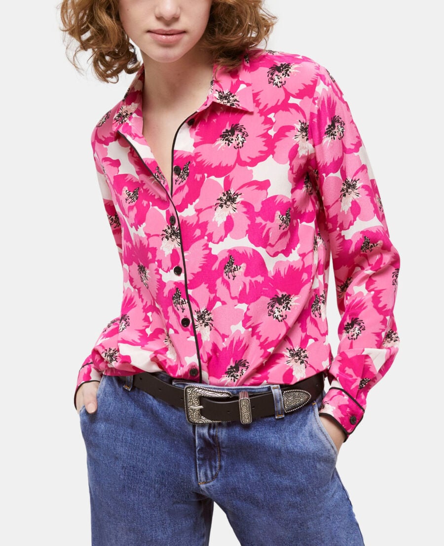 The Kooples FEMME PINK chemise imprim&eacute;e en soie