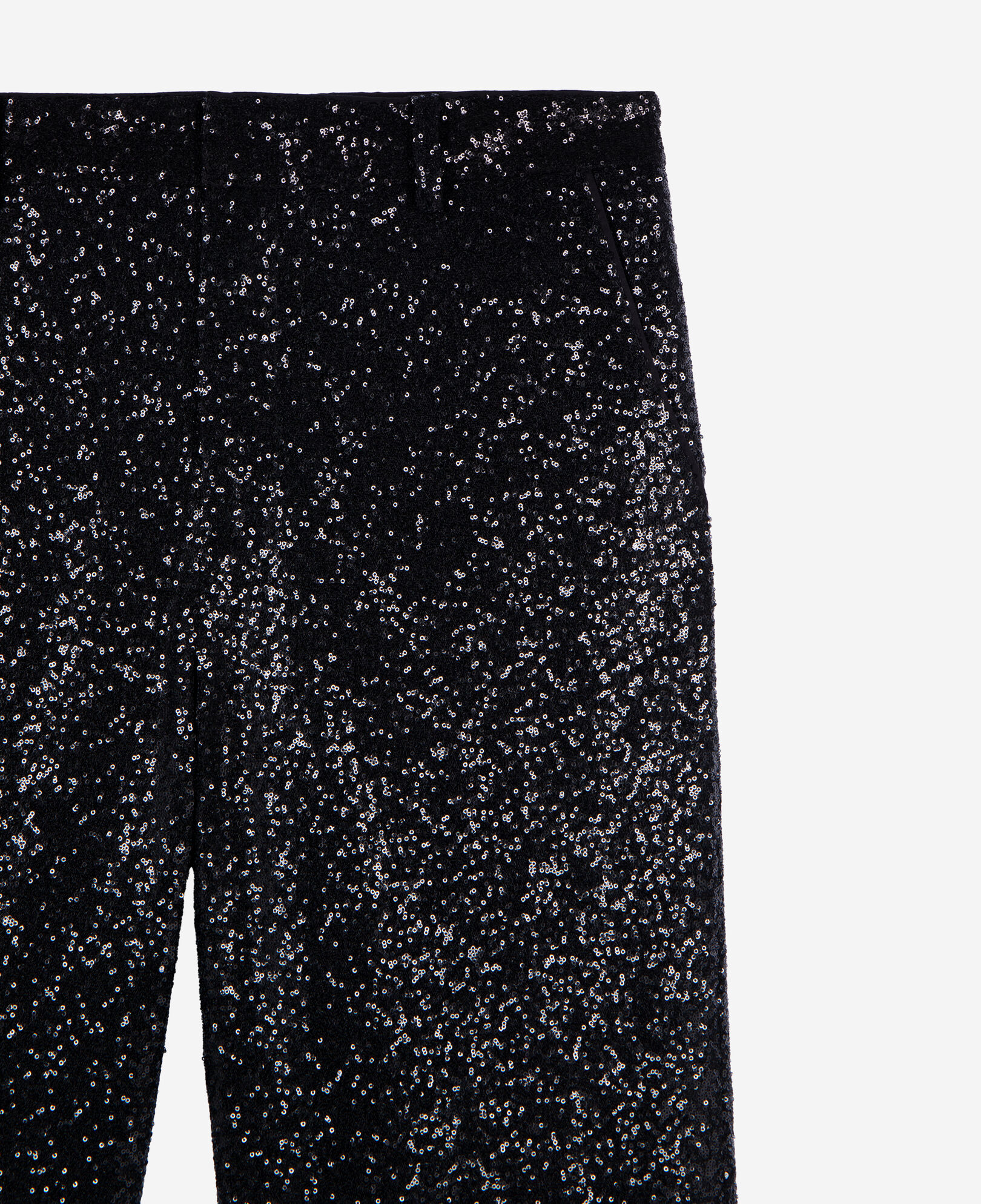 The Kooples MEN BLACK straight-cut black sequin pants