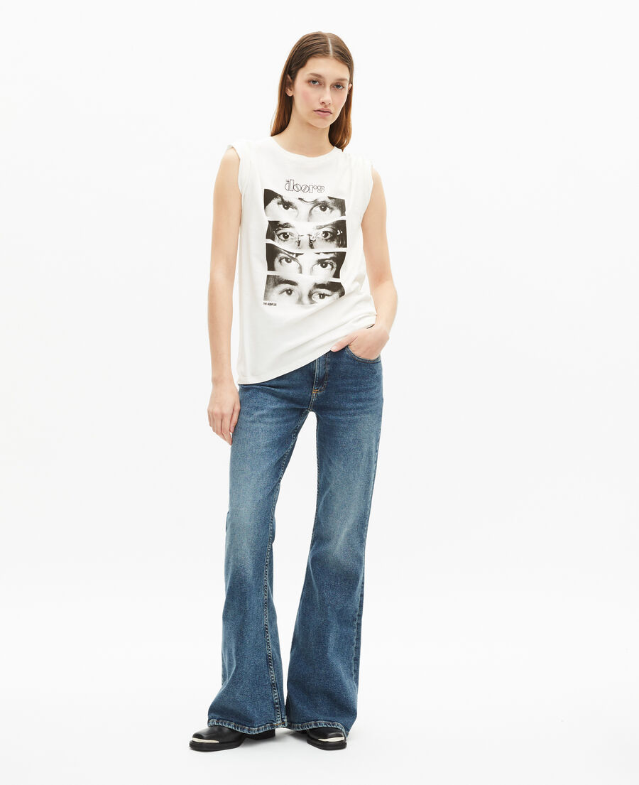 The Kooples MIXED ECRU mixed t-shirt the doors x the kooples ecru