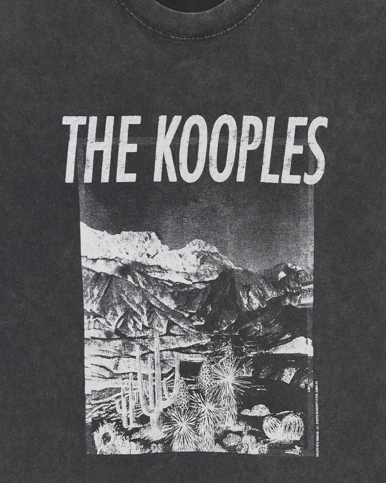 The Kooples FEMME BLACK WASHED t-shirt noir délavé coton sérigraphié