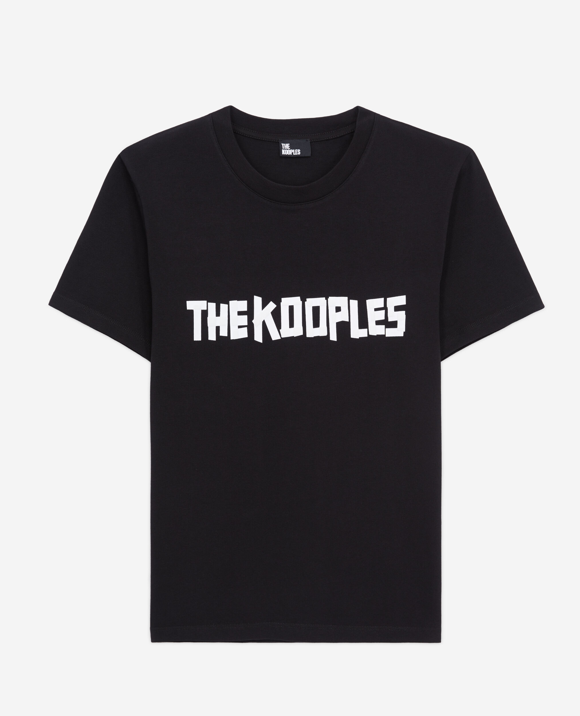 Black T-shirt with logo, BLACK, hi-res image number null
