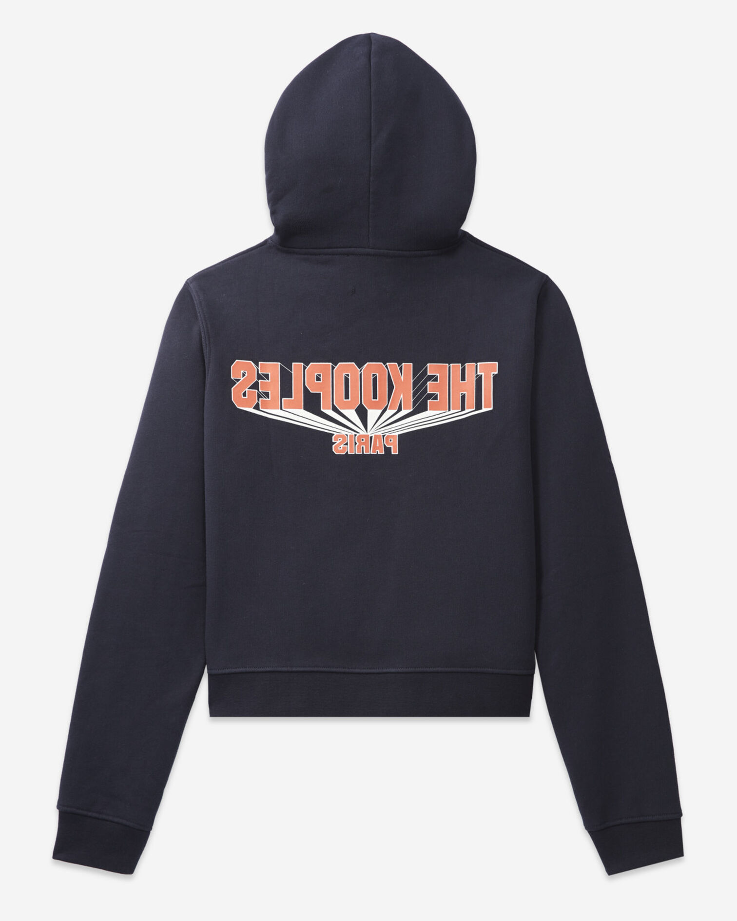 Sweat bleu marine capuche et logo rouge, NAVY, hi-res image number null