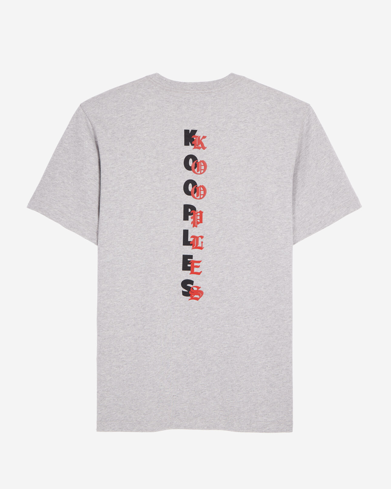 The Kooples MEN GREY MELANGE men's light grey t-shirt with logo serigraphy