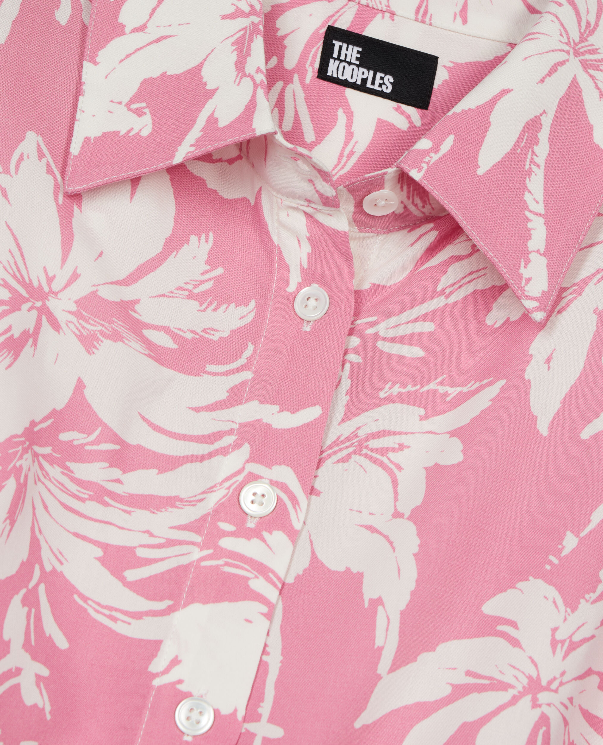 Chemise manches courtes avec palmiers, PINK-WHITE, hi-res image number null