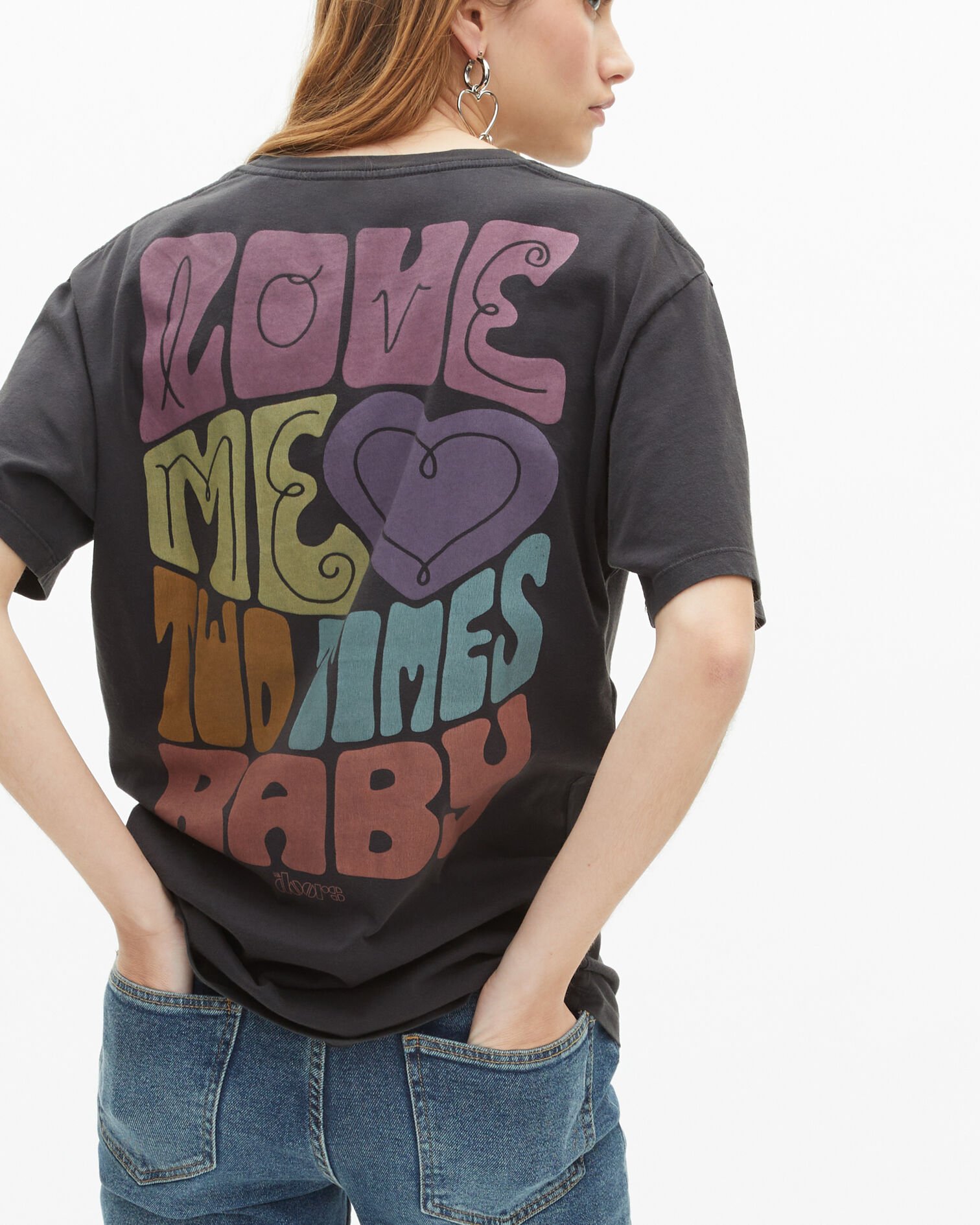 T-shirt The Doors X The Kooples noir délavé, BLACK WASHED, hi-res image number null