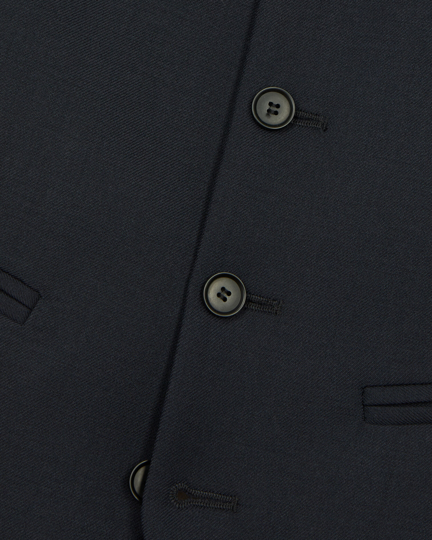 Buttoned navy blue waistcoat in wool, DARK NAVY, hi-res image number null