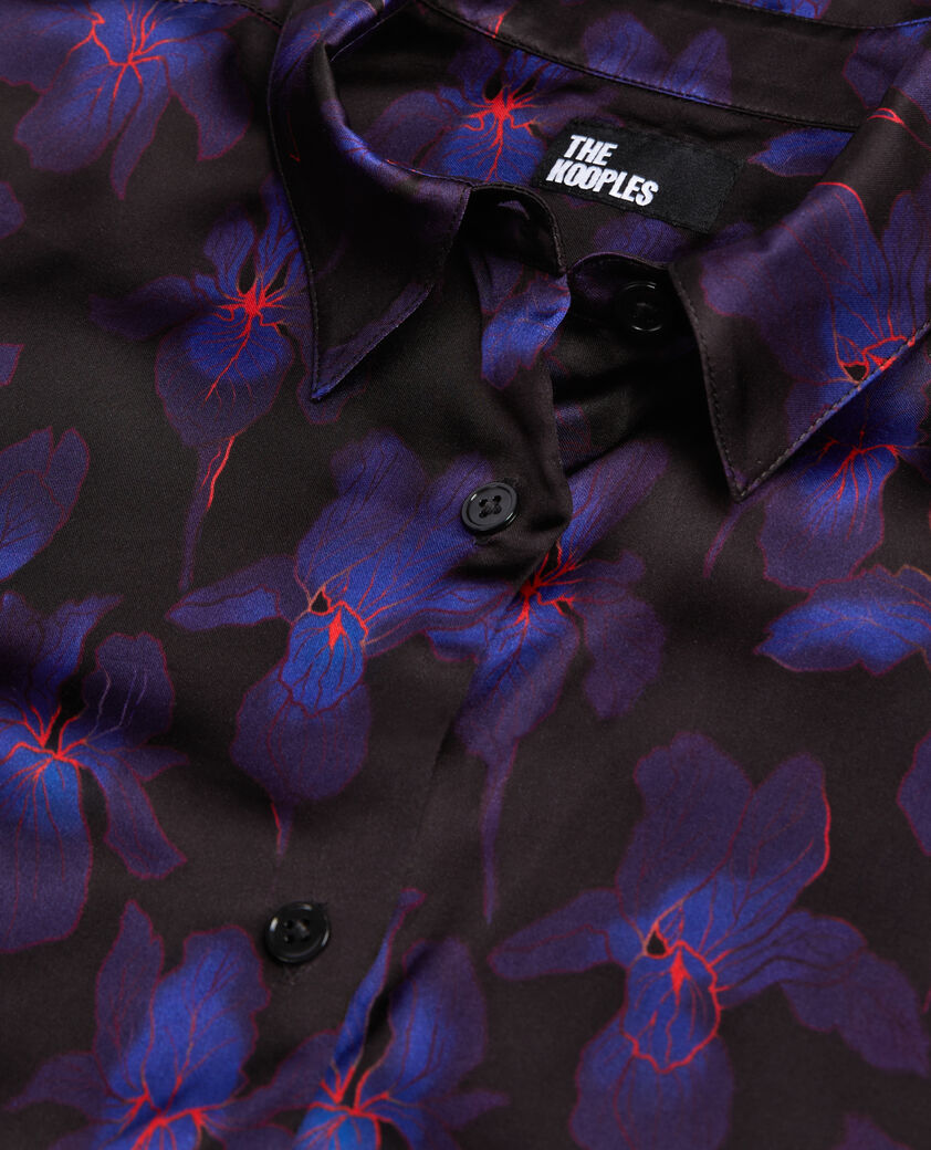 The Kooples MUJER BLACK /LIGHT PINK / BLUE camisa estampada