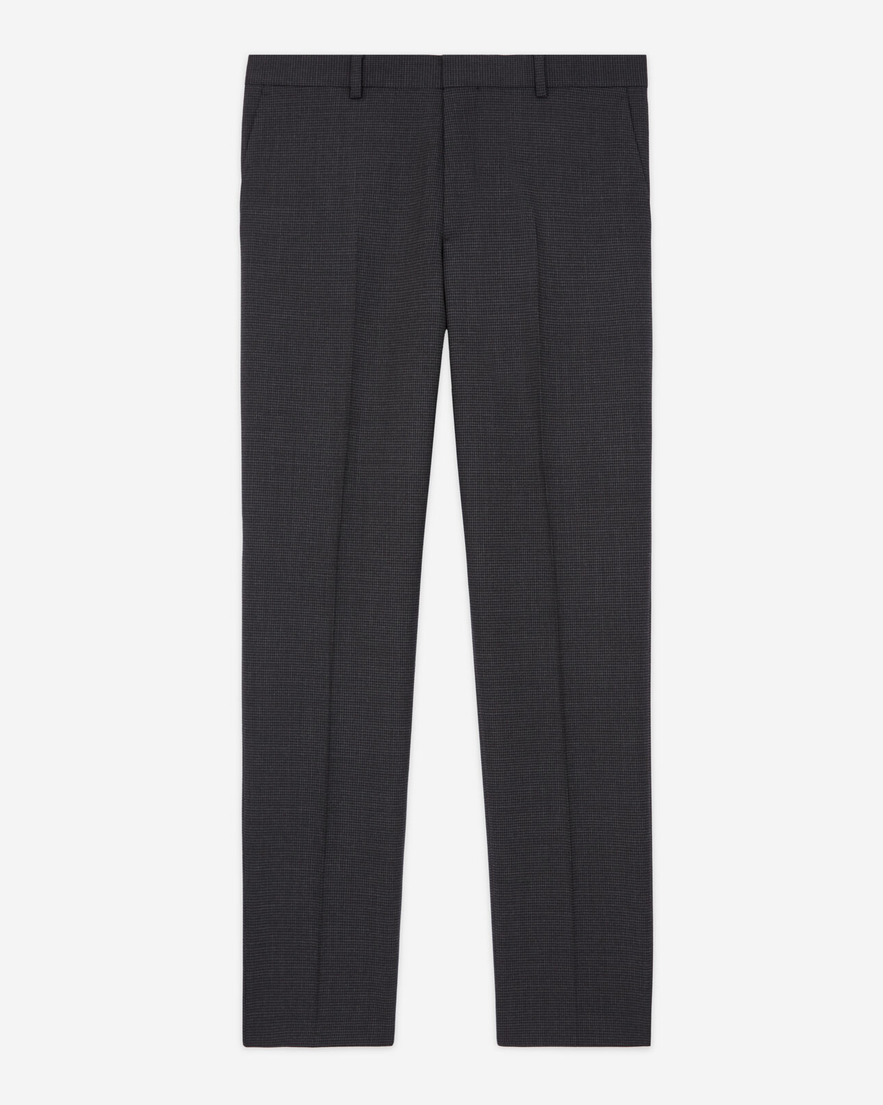 The Kooples HOMME BLACK GREY pantalon de costume en laine pied-de-poule