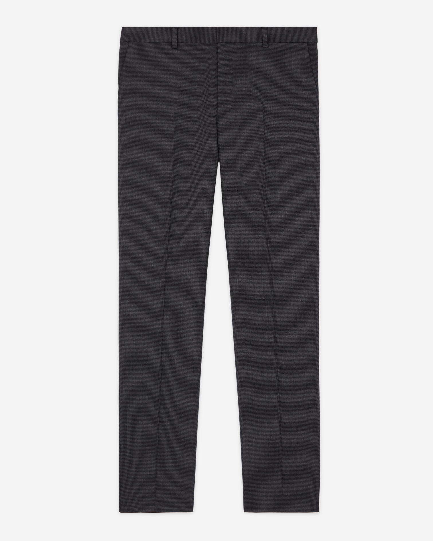 Pantalon de costume en laine pied-de-poule, BLACK GREY, hi-res image number null