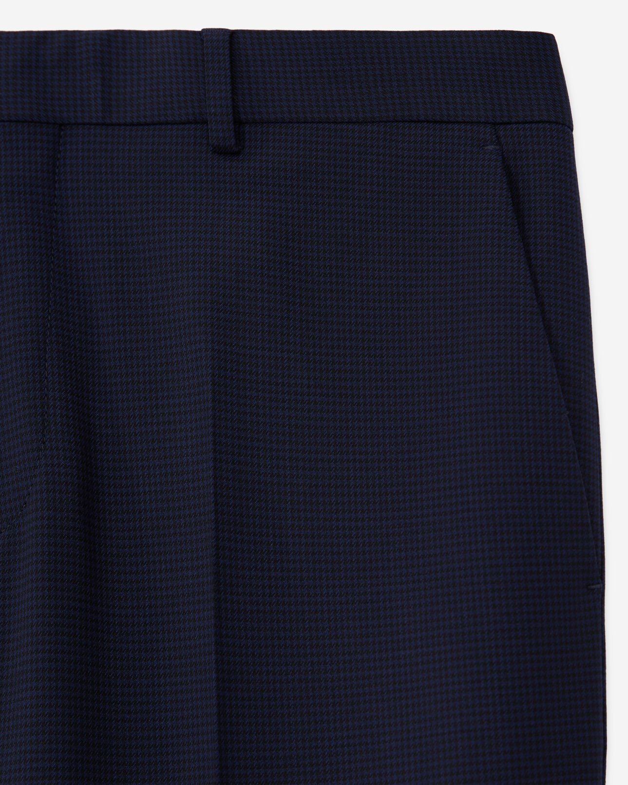 The Kooples HOMBRE BLACK / NAVY pantalón de traje de lana de pata de gallo