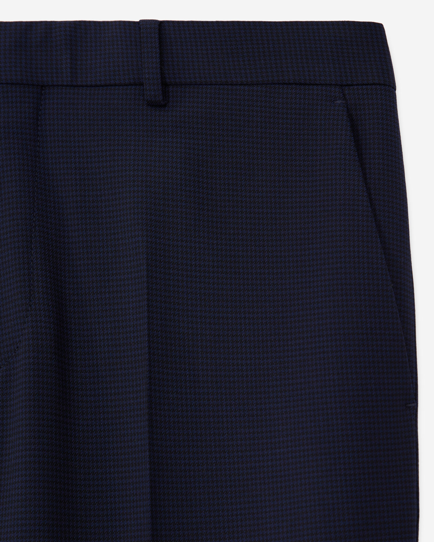 Pantalón de traje de lana de pata de gallo, BLACK / NAVY, hi-res image number null