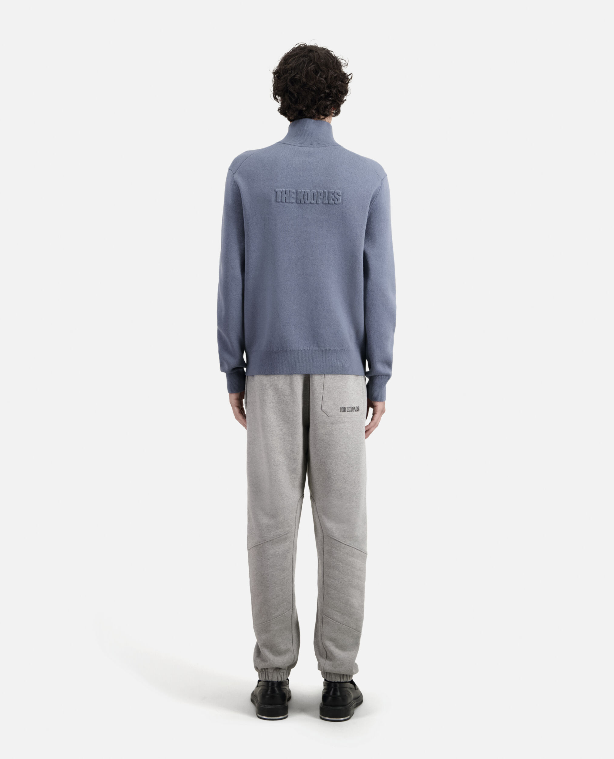 Blue sweater with debossed logo, BLUE GREY, hi-res image number null