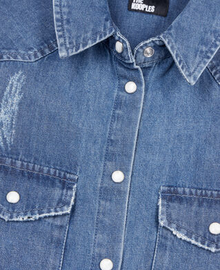 The Kooples WOMEN USED RAPIECE sleeveless blue denim shirt