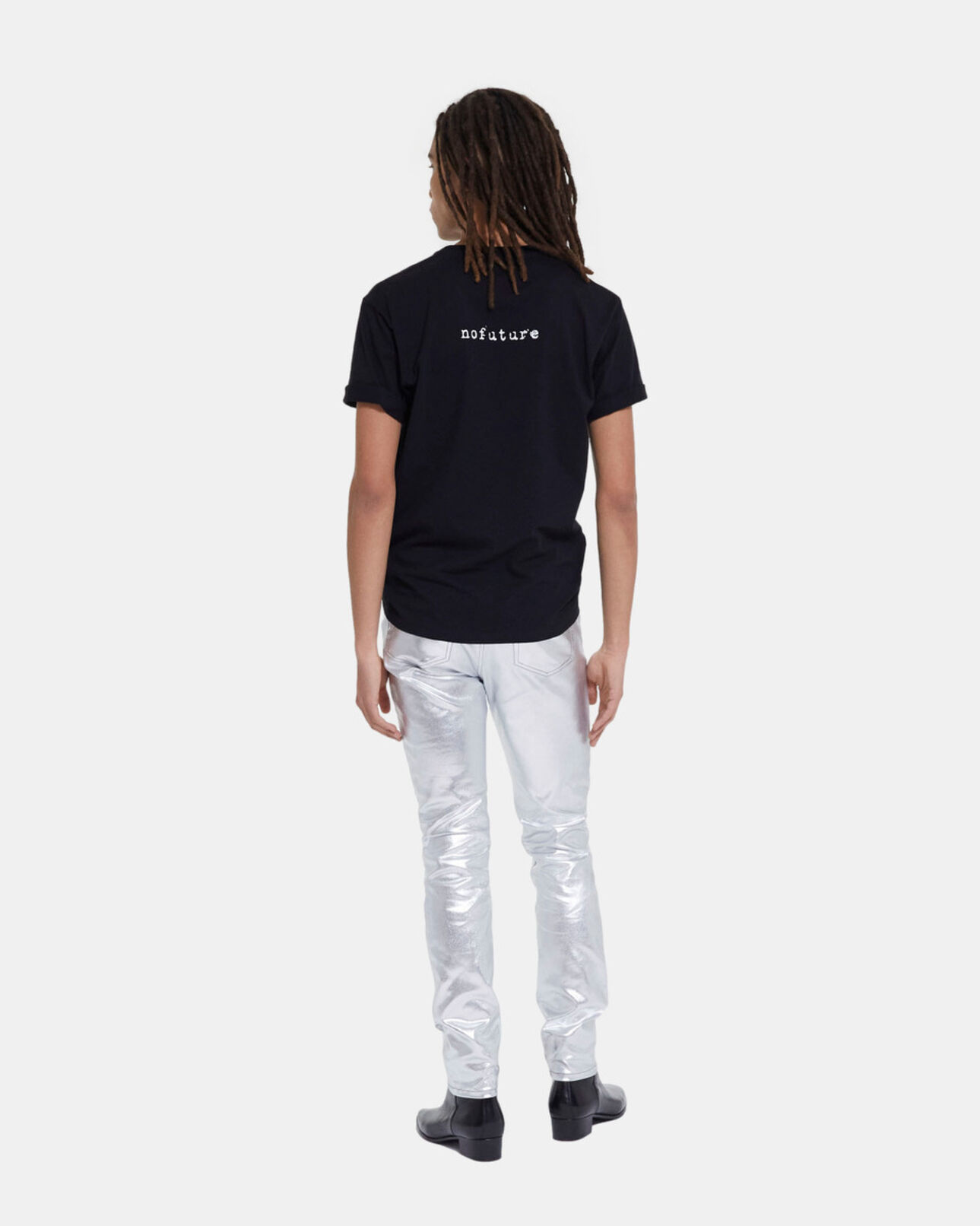 The Kooples MEN SILVER slim gray jeans
